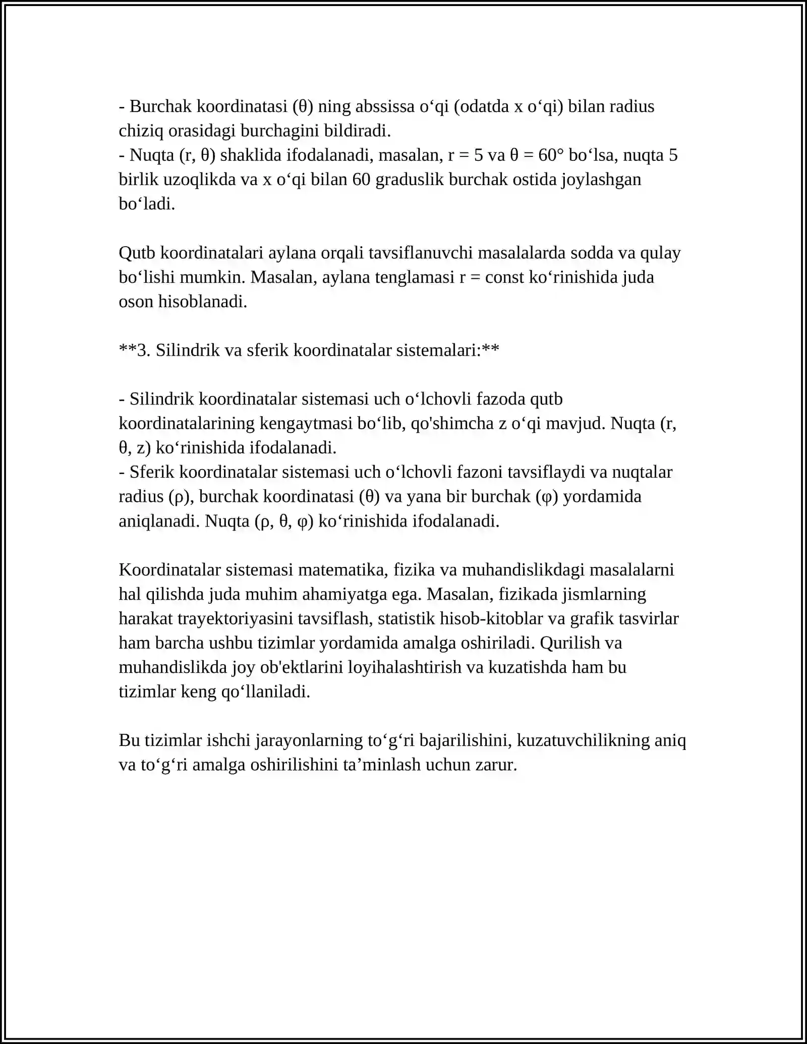 TEKISLIKDAGI ANALITIK GEOMETRIYA 4