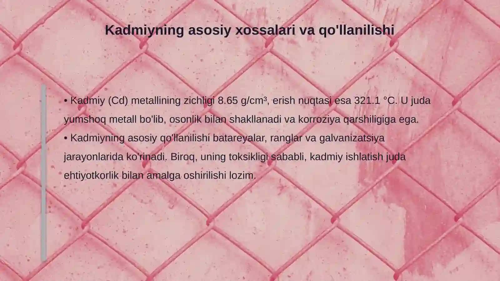 Rux, kadmiy, simob va kopernitsiy. Ularning birikmalari va xossalari 4