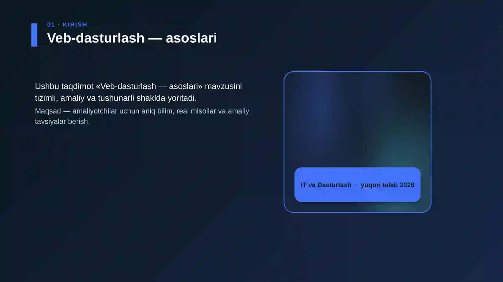 Veb-dasturlash — asoslari 4
