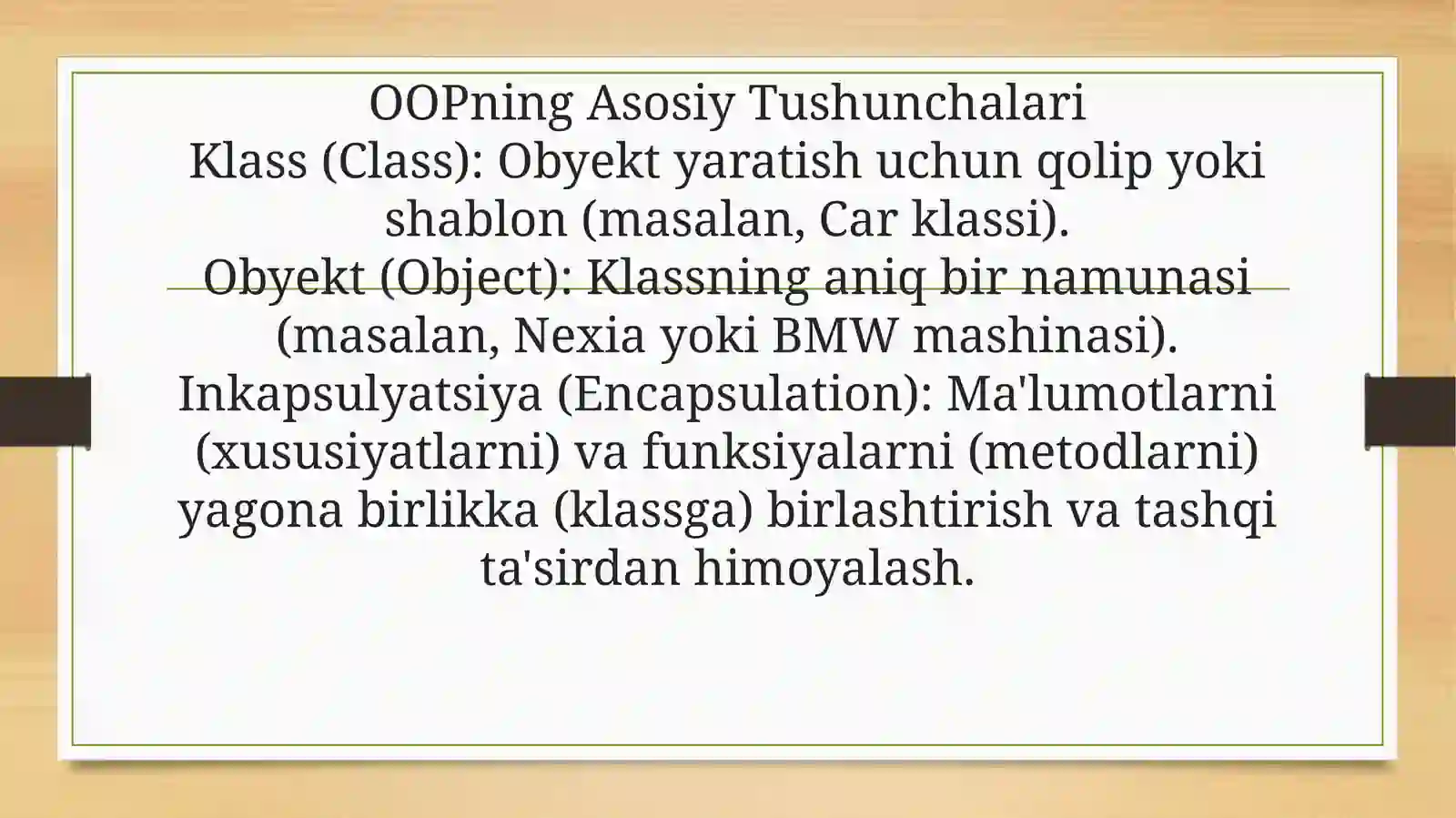 Pythonda obyektga yo'naltirilgan dasturlash 4