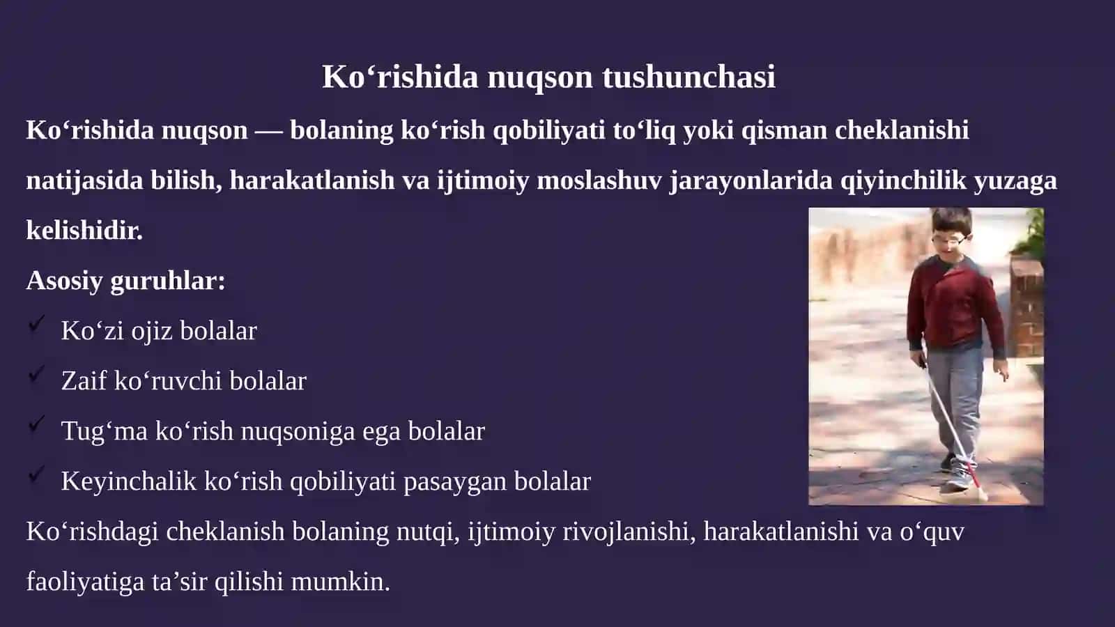 Ko‘rishidan uqsonib o‘lgan bolalar uchun maktabgacha tarbiya muassasalari faoliyati 4