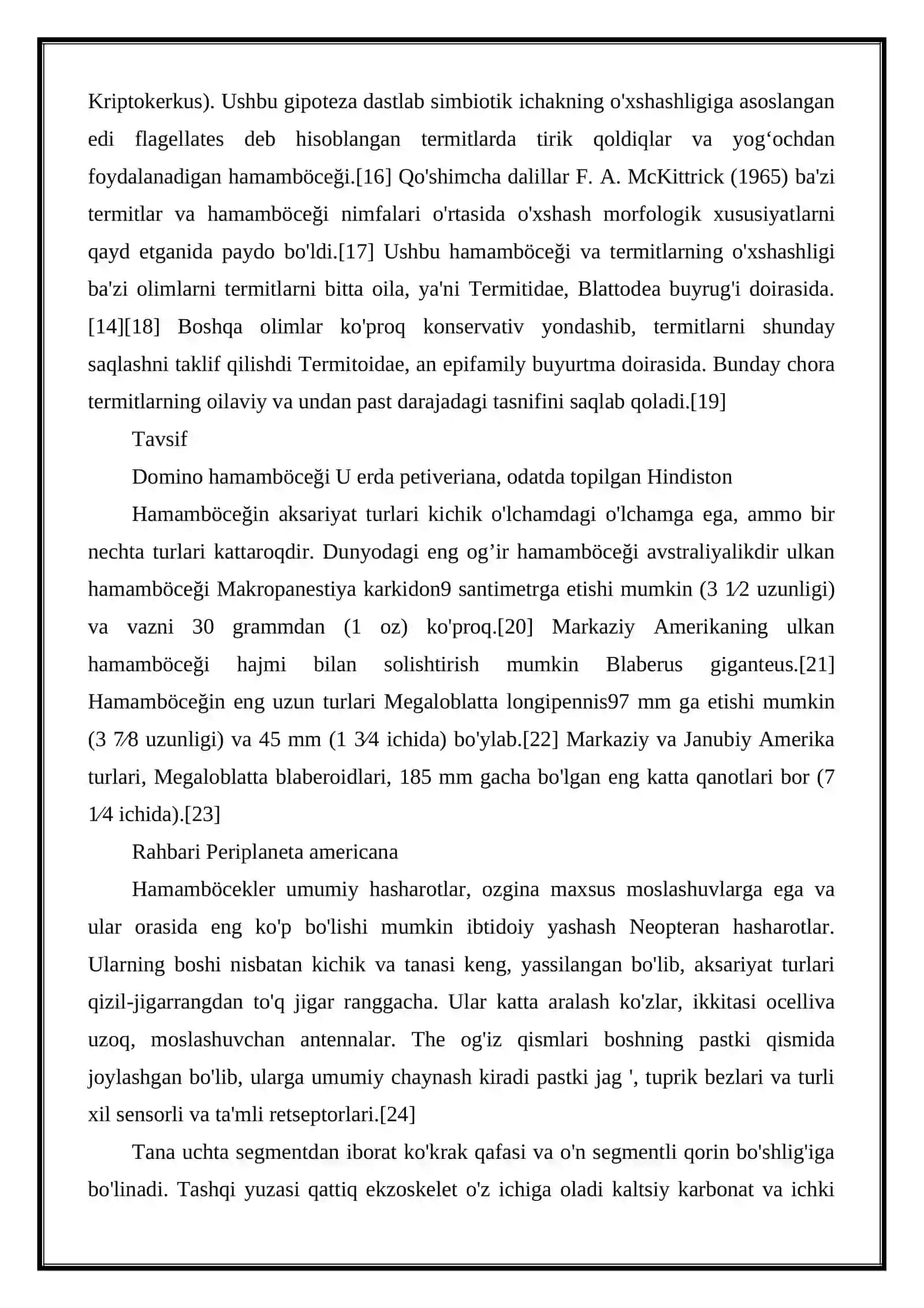 Hamamböceği (yoki roaches) 4