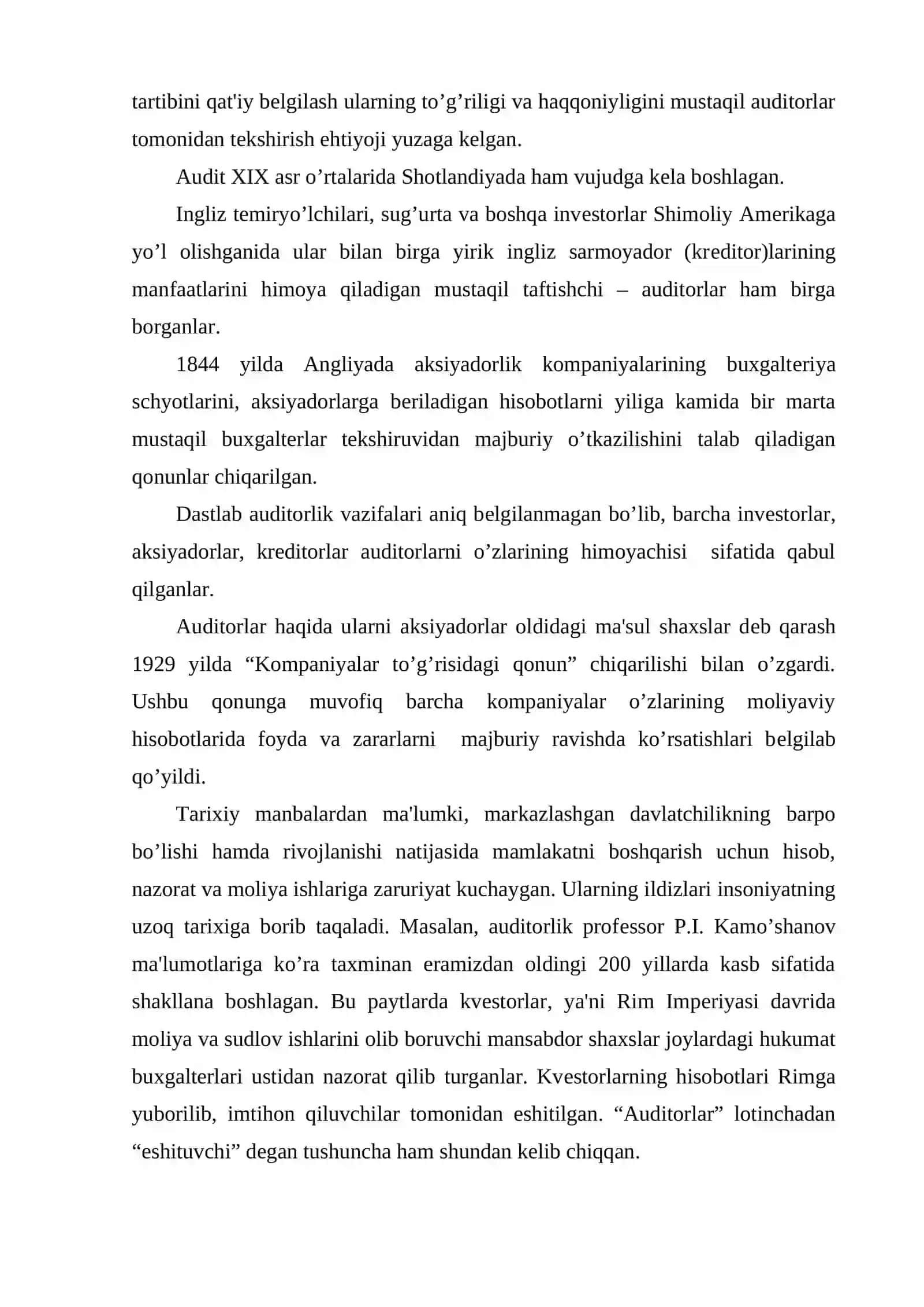 Auditning mohiyаti, ahamiyаti va uni tartibga solish 4