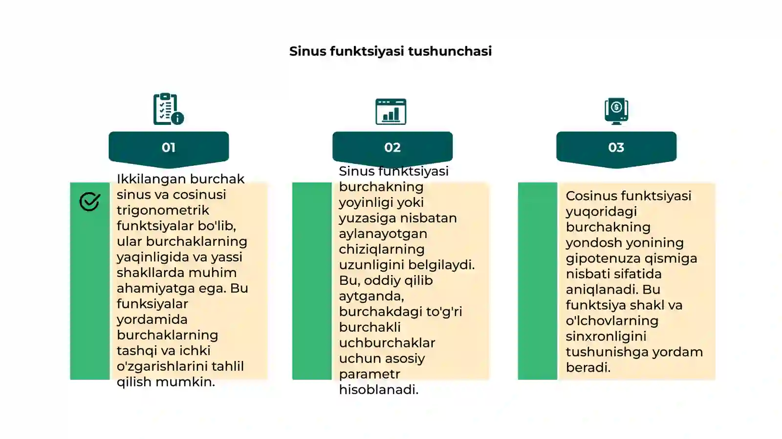 Ikkilangan burchak sinus va cosinusi 4
