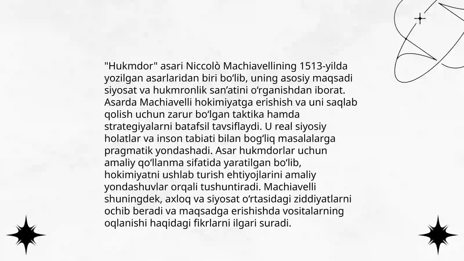 Makiavellining " Hukmdor" asari 4
