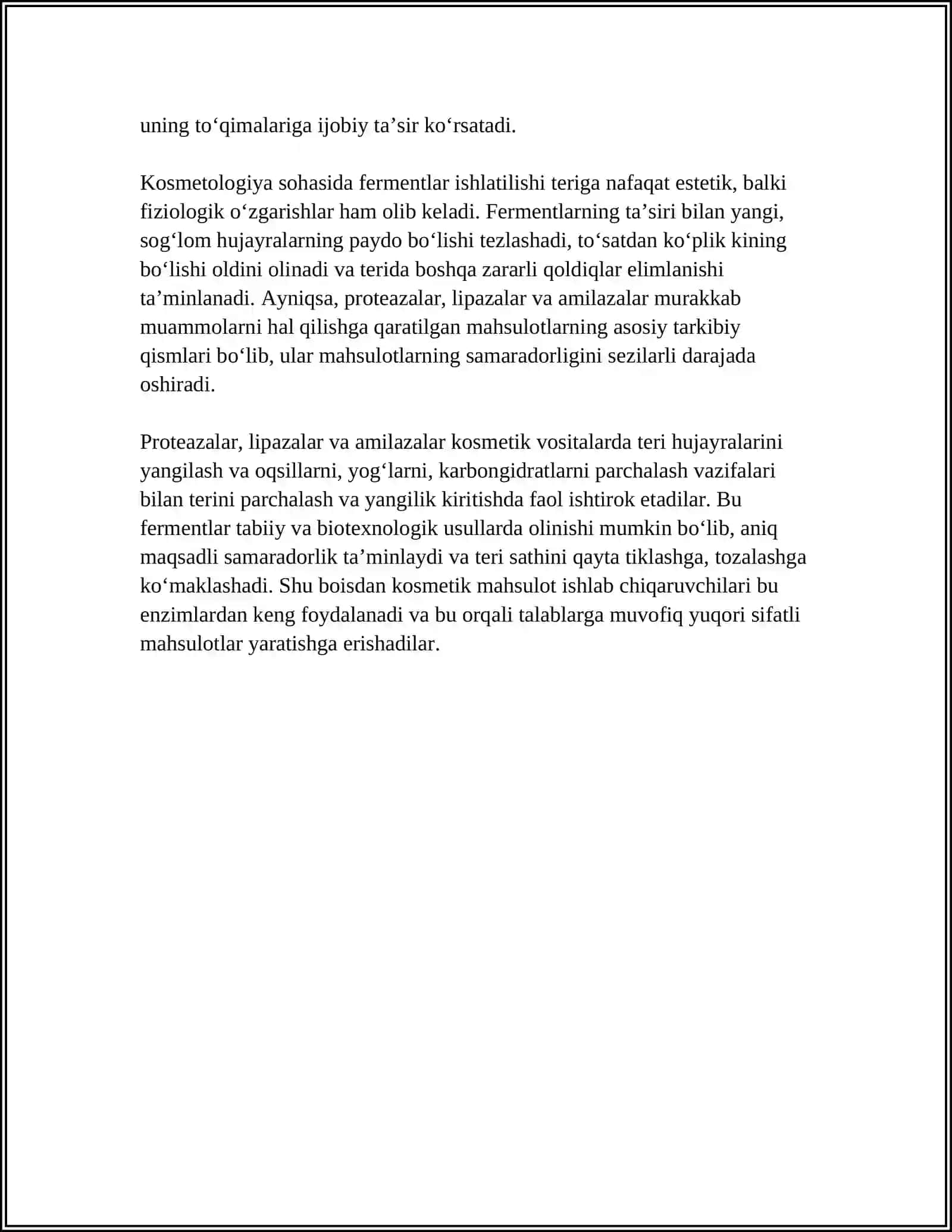 KOSMETOLOGIYA SOHASIDA FERMENTLARNING ISHLATILISHI 4