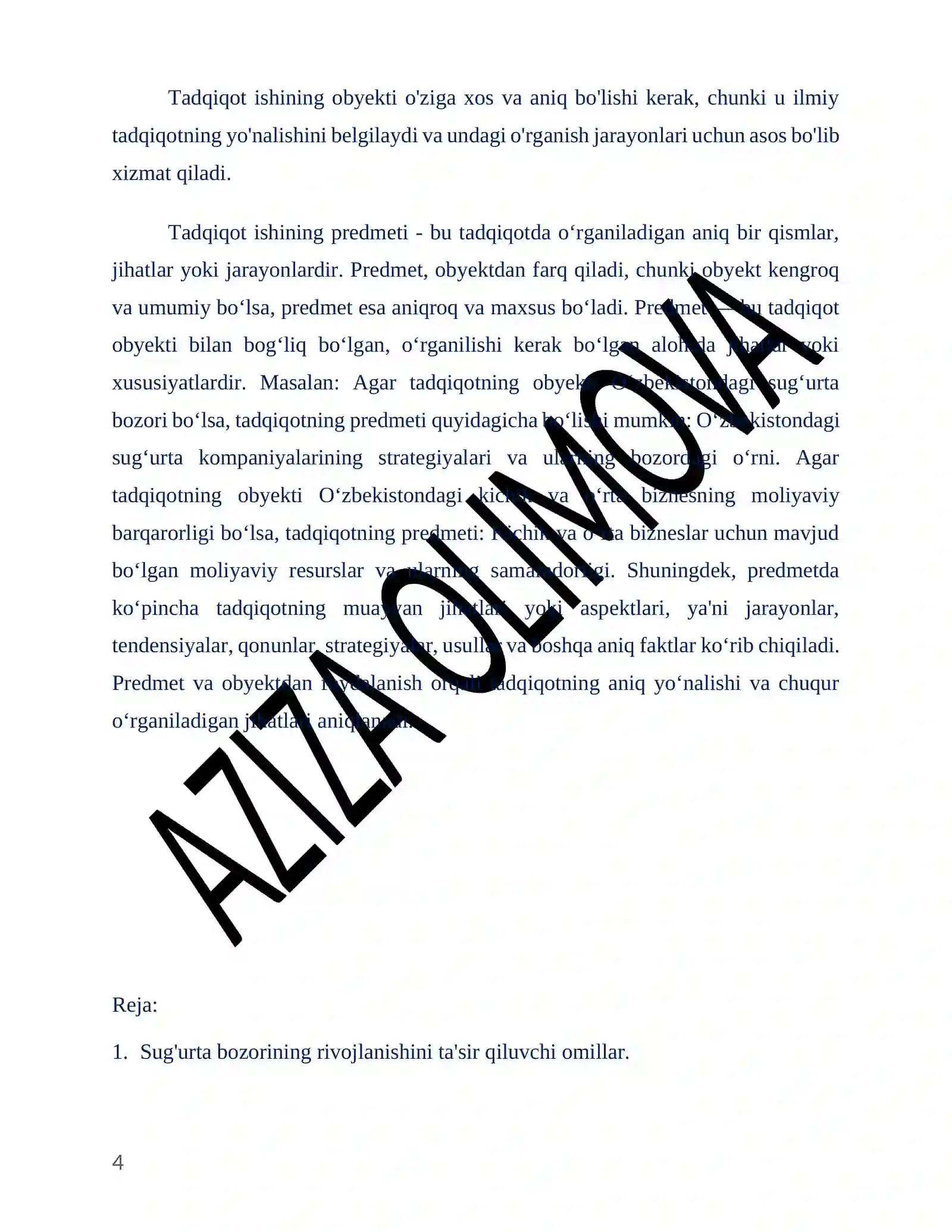 Sugʻurta bozorining rivojlanishi 4