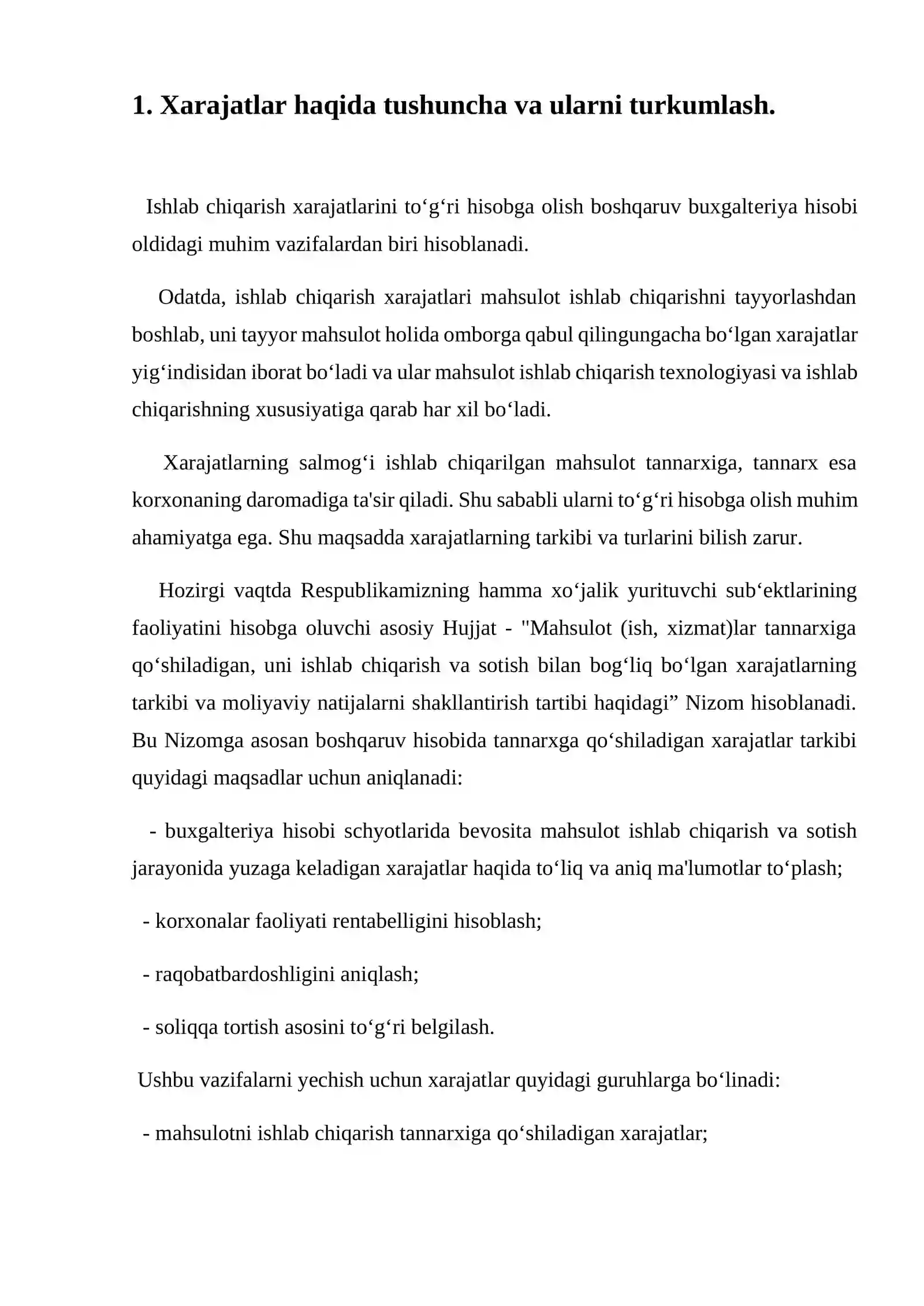 Boshqaruv hisobi tizimida material xarajatlari hisobi 4