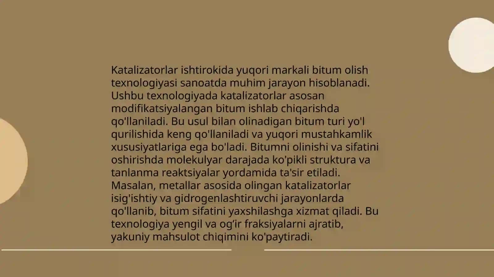 Neft va Gaz Sanoati Chiqindi Katalizatorlari Ishtirokida Yuqori Markali Bitum Masulotlari Olish 4