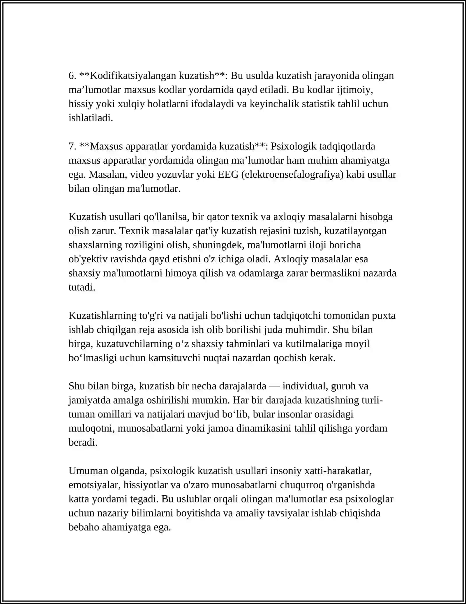 PSIXOLOGIYANING TADQIQOT METODLARI 4