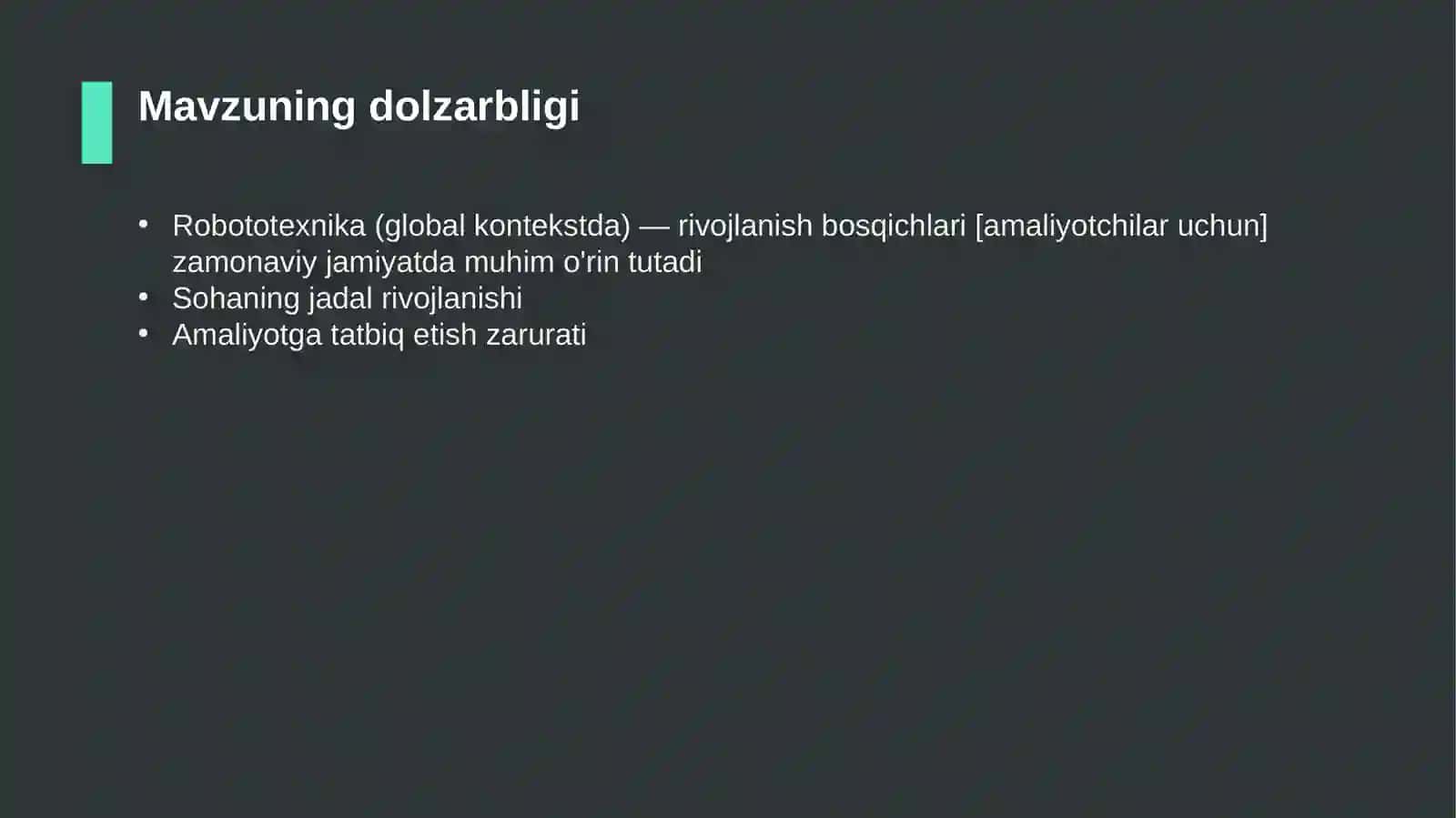 Robototexnika (global kontekstda) — rivojlanish bosqichlari [amaliyotchilar uchun] 4