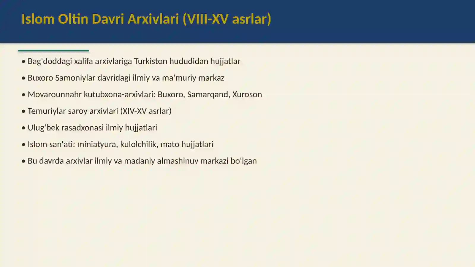 Turkiston oʻlkasida arxiv ishi 4