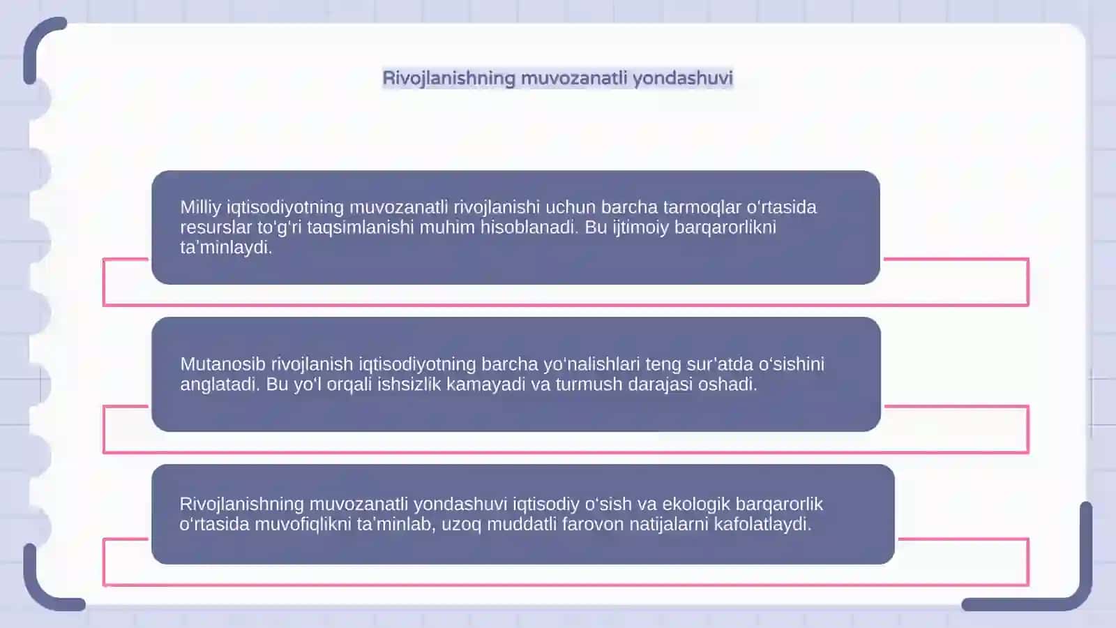 Milliy iqtisodiyotniing muvozanatli va mutanosibli rivojlanishi 4