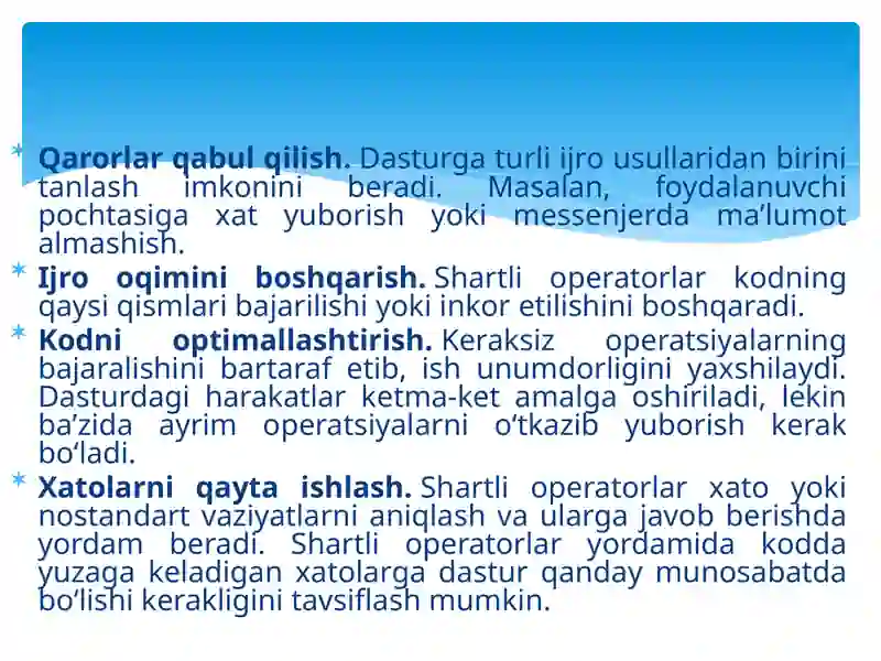 Python dasturlash tilida shart operatorlari 4
