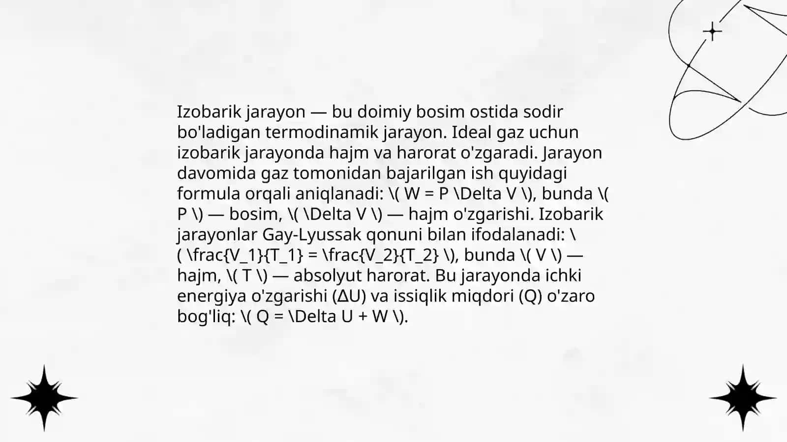 Izobarik izotermik izoxorik izotermik patensial entalpiya va entropiya òzgarishlari asosida kimyoviy reaktsiyalarning yònalishini belgilash 4