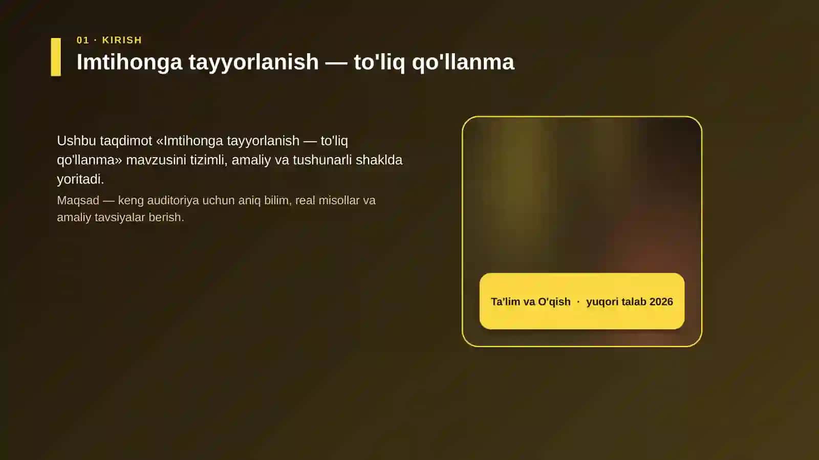 Imtihonga tayyorlanish — to'liq qo'llanma 4