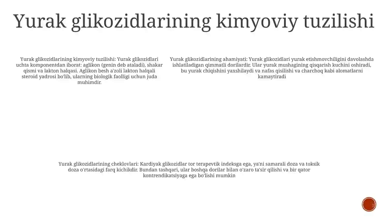 Yurak Glikozidlarining Kimyoviy TuzilishiVaAhamiyati 4
