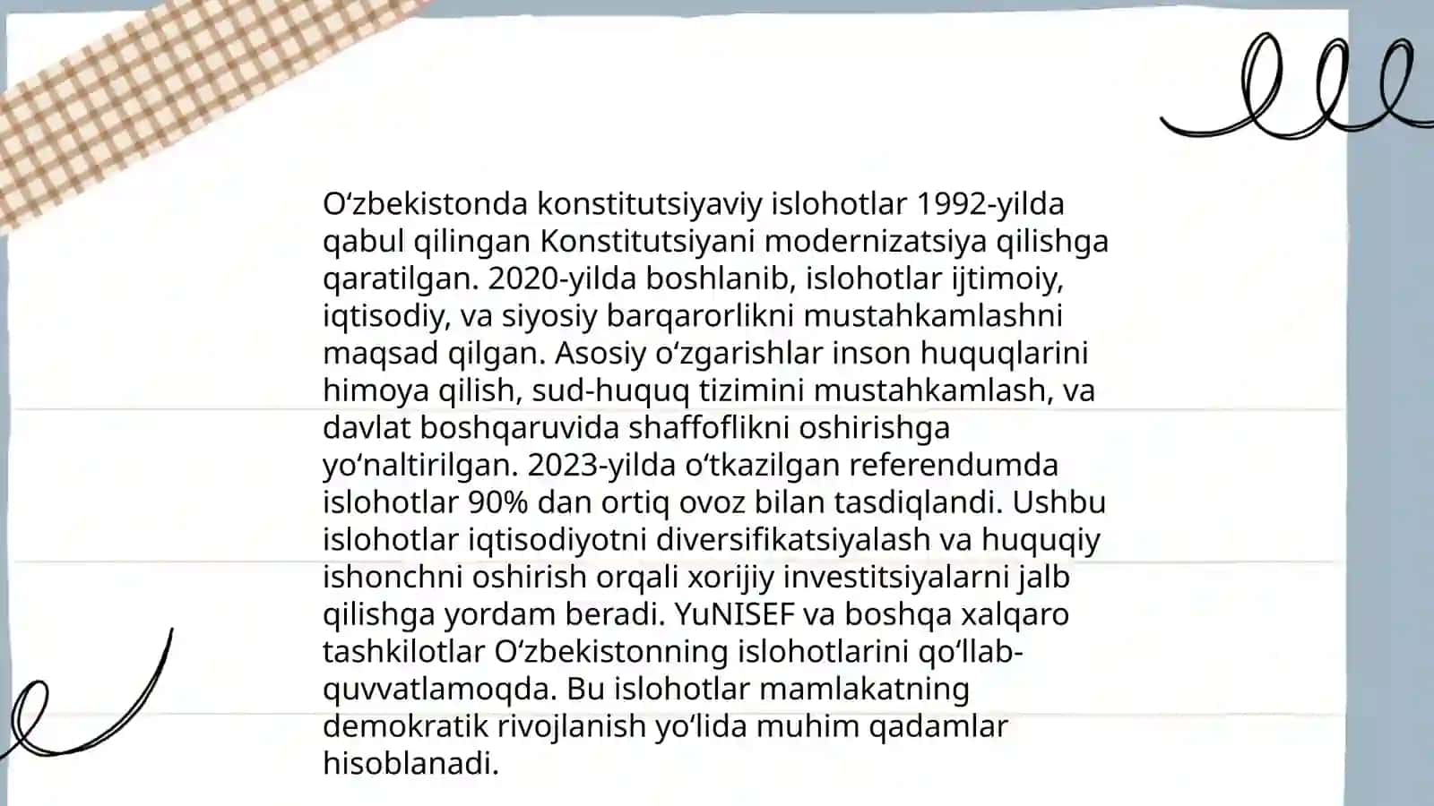 Oʻzbekiston Respublikasining Davlat Mustaqilligi va Demokratik Jamiyat Asoslari 4