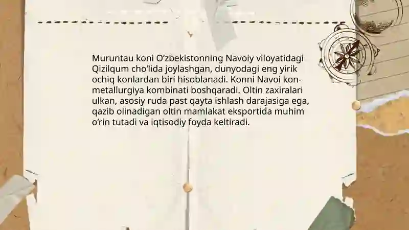 Oʻzbekistonning foydali qazilmalari: umumiy maʼlumot va taqsimot 4