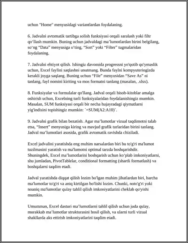 EXCEL 4