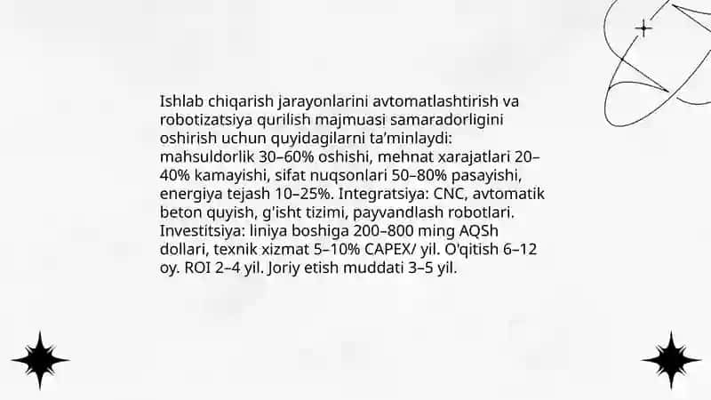 Qurilish majmui sanoat bazasi samaradorligini oshirish 4