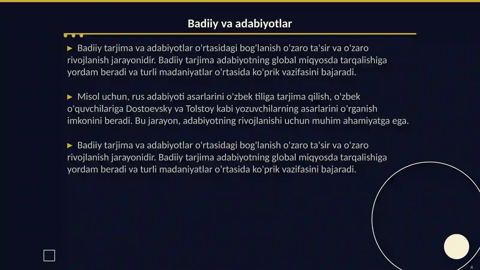 Badiiy tarjima masalalari 4