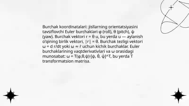 Qattiq jismlarning aylanma harakat kinematikasi va dinamikasi 4