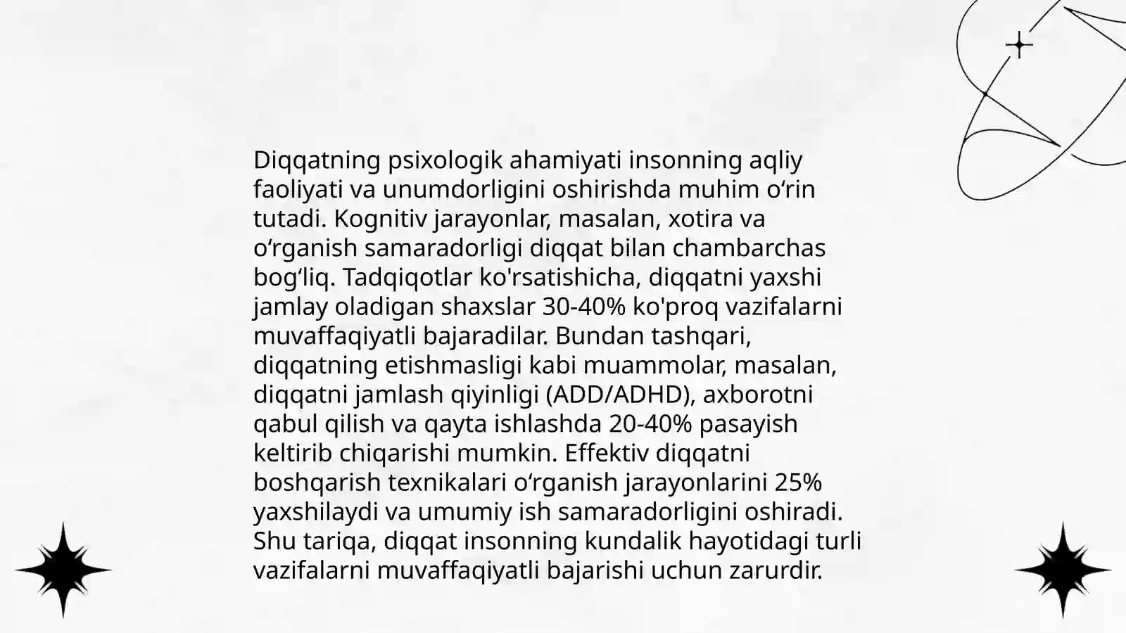 Diqqat haqida tushuncha va uning nerv-fiziologik asoslari 4