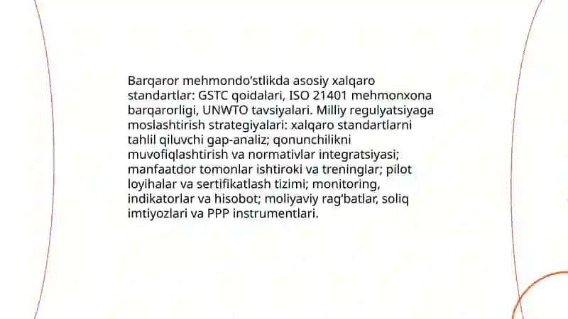 Turizm va mehmondoʻstlikda barqaror boshqaruvda xalqaro tajribalar va ularni oʻzlashtirish imkoniyatlari 4