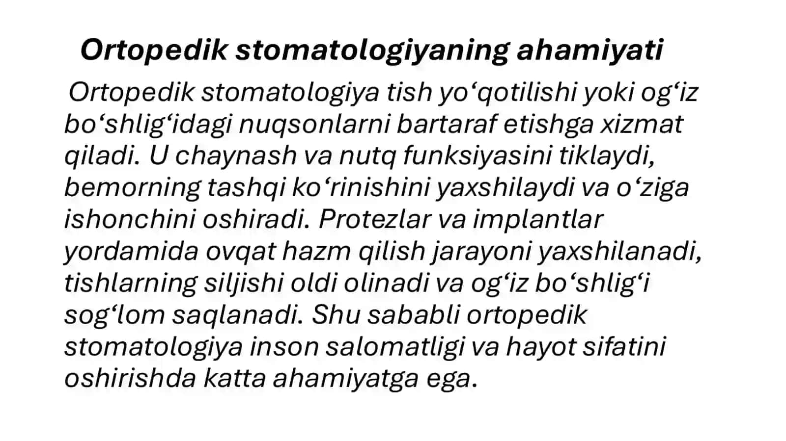 ortopedik stomatologiya bo'limi 4