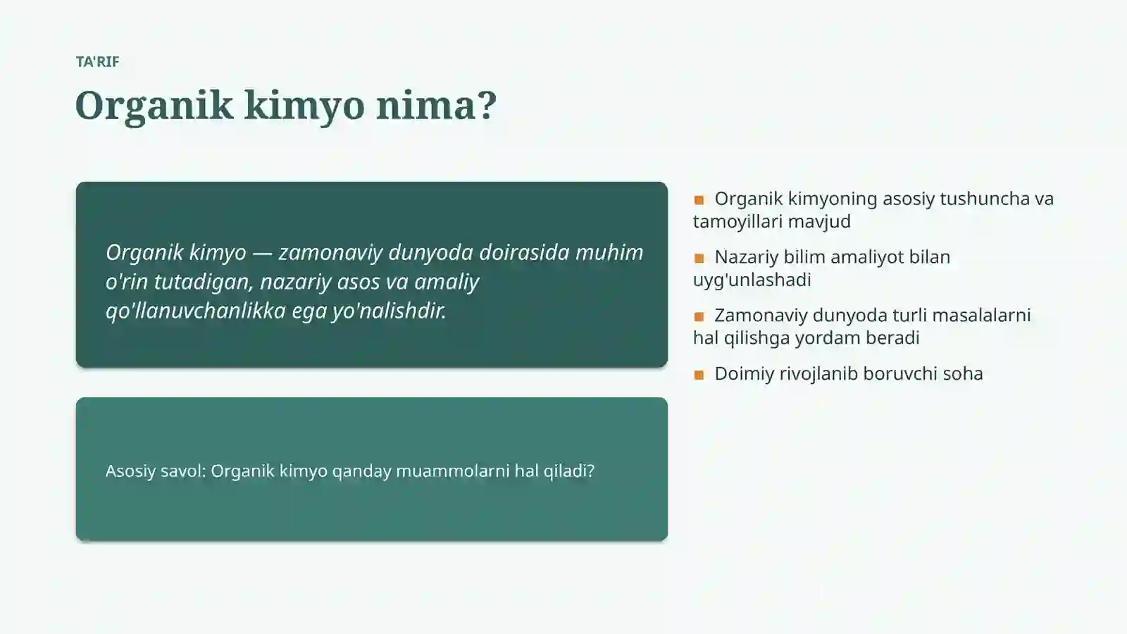 ZAMONAVIY DUNYODA 4