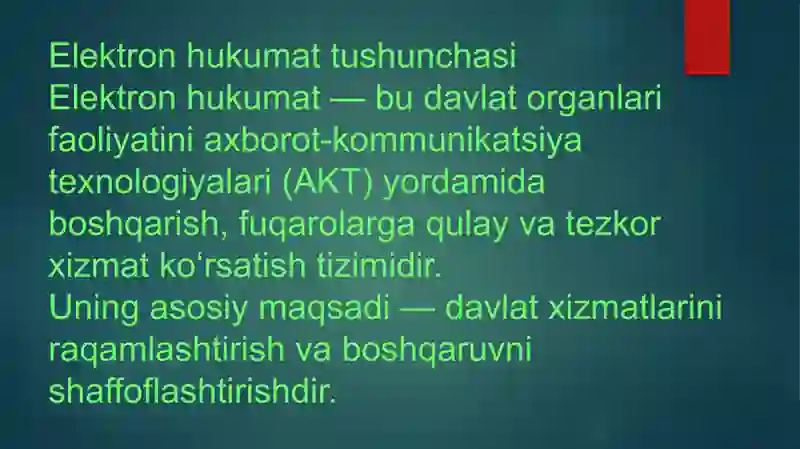 Elektron hukumat tizimi 4