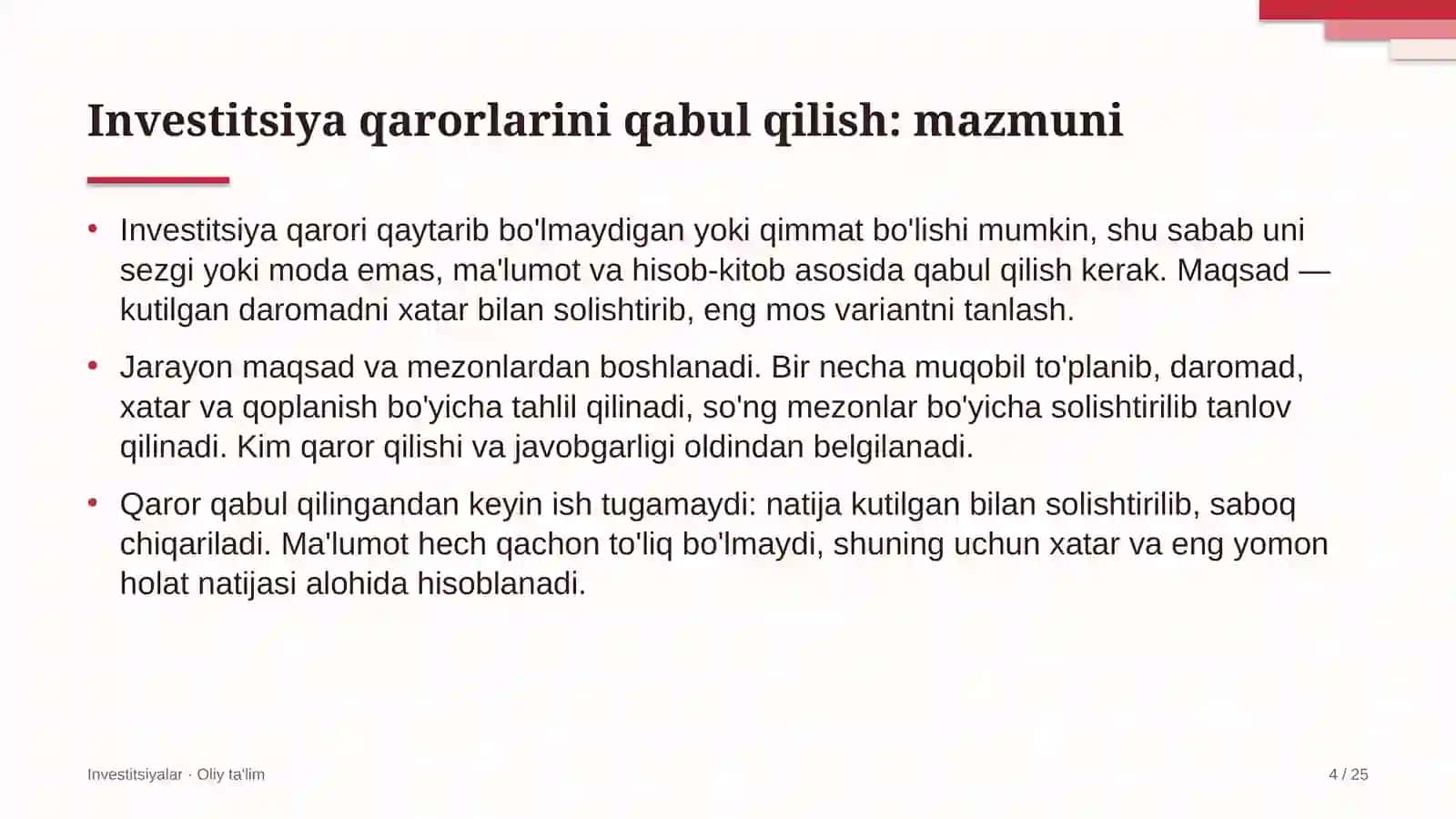 energetika dispetcherlik markazlarida investitsiya qarorlarini qabul qilish 8581 4