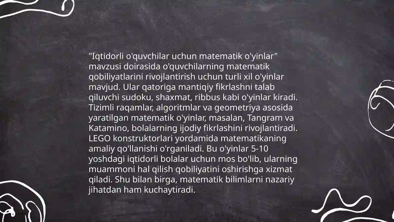 Boshlangʻich sinflarda matematikadan iqtidorli ŏquvchilar bilan ishlash 1-sinf misolida 4