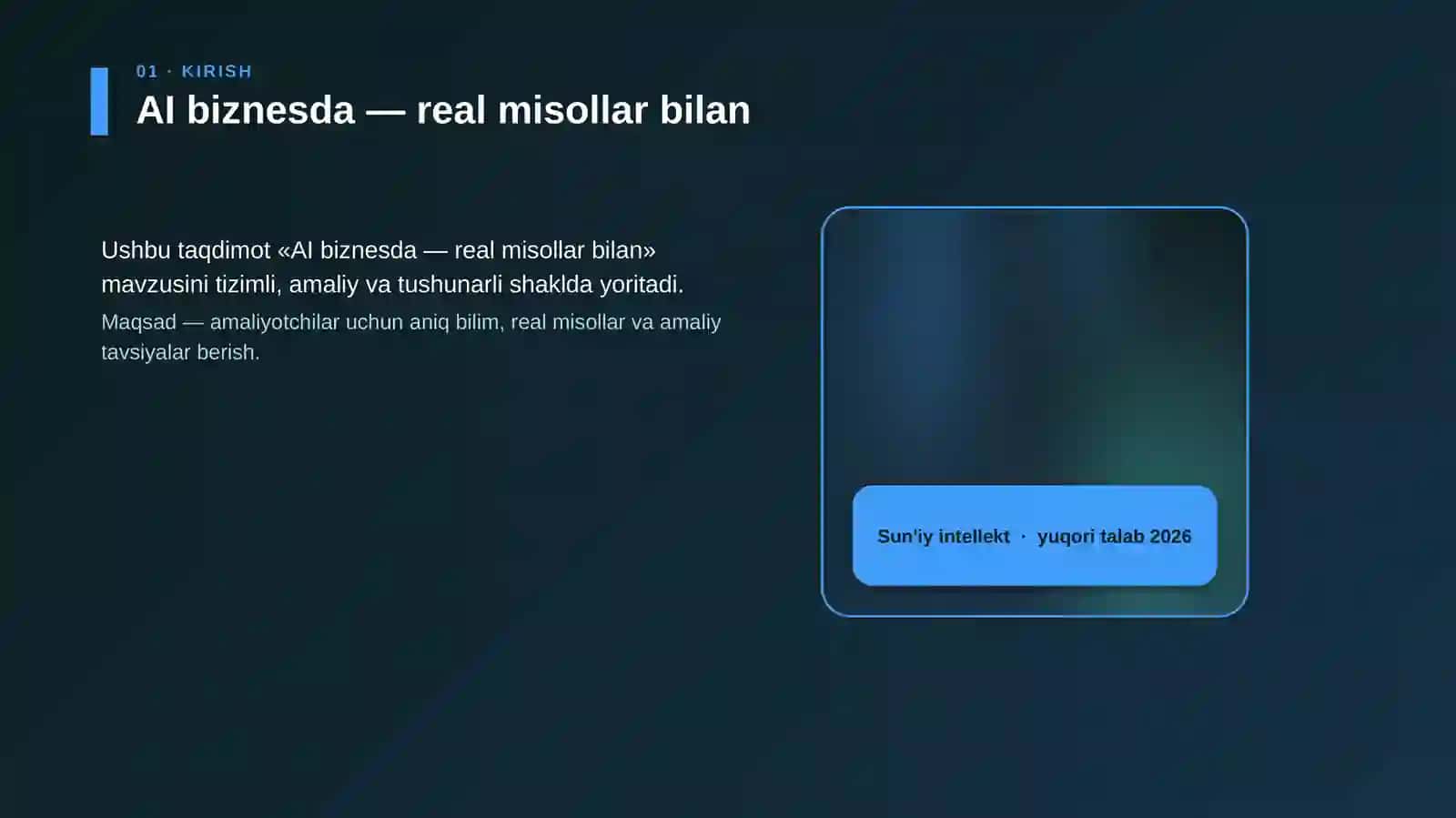AI biznesda — real misollar bilan 4