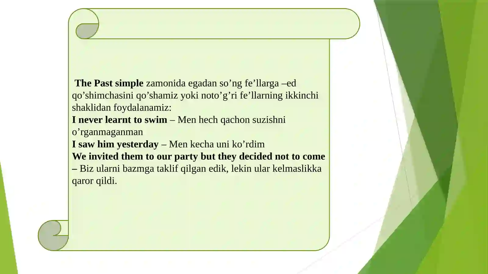 Past simple 4