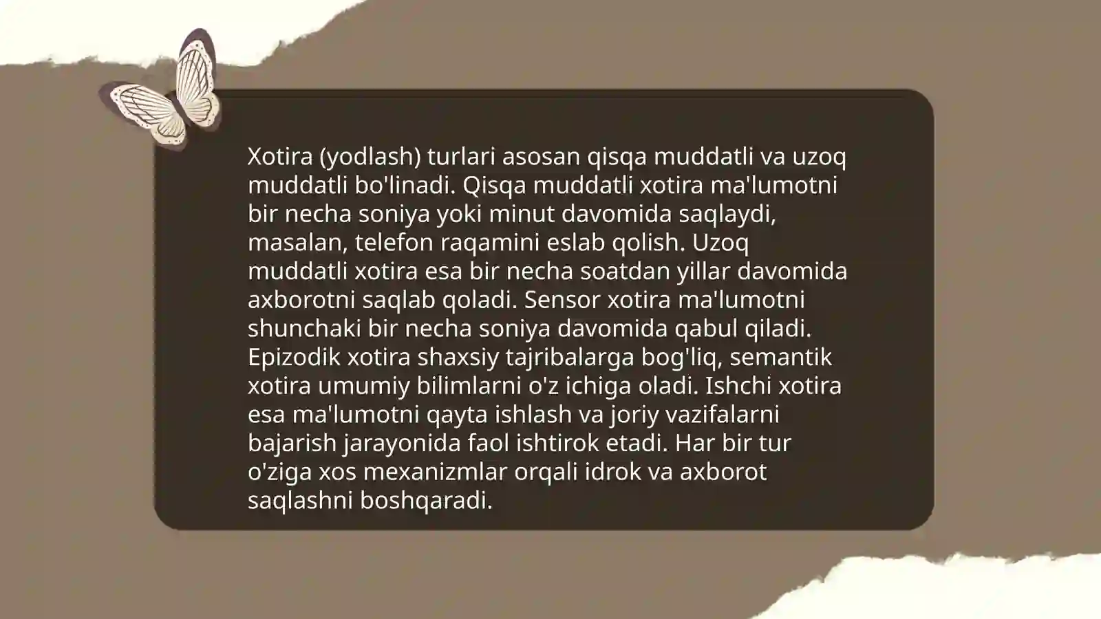 Xotira haqida tushuncha va uning nerv fiziologik asoslari 4