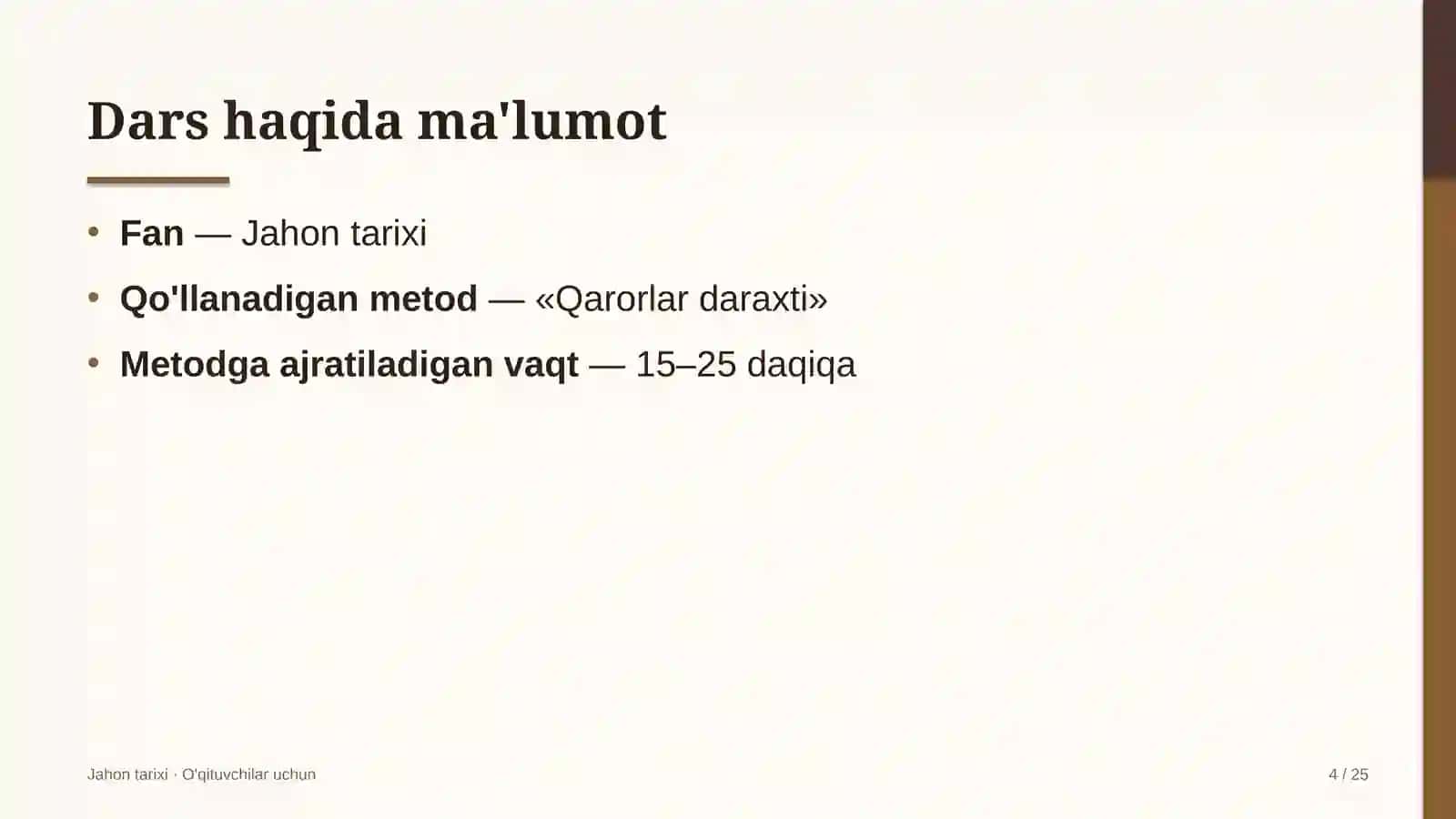 jahon tarixi darslarida qarorlar daraxti metodidan foydalanish 2799 4
