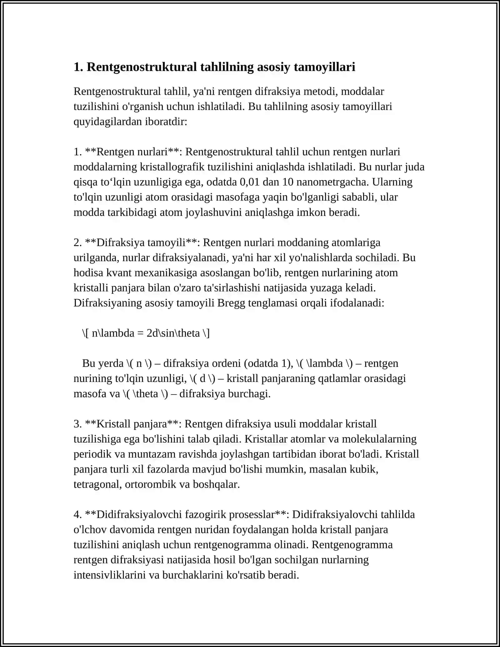 DORI VOSITALARINING RENTGENOSTRUKTURAL TAHLILI 4