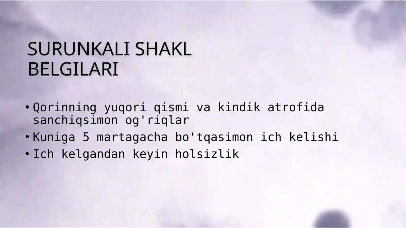 Enterit ingichka ichak yallig'lanishi (1-variant) 4