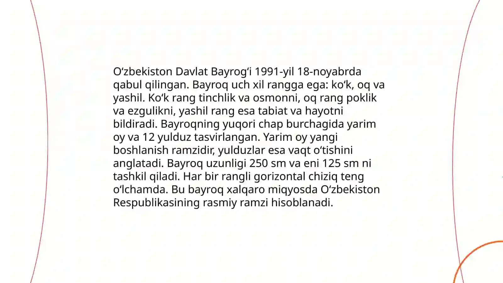 Davlat ramzlari. Mustaqil Oʻzbekistonda hokimiyatlar boʻlinishi prinsiplari 4