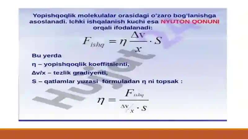 Biologik suyuqliklarning qovushqoqligini aniqlash usullarini o`rganish. Suyuqliklarning  sirt tarangligi 4