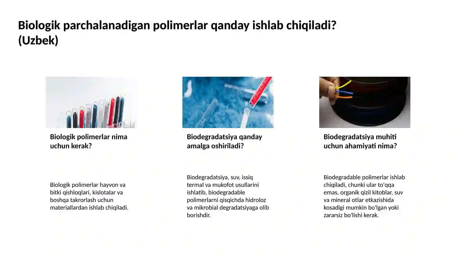 Biologik parchalanadigan polimerlar va ularni ishlatishning muhimliklari 4
