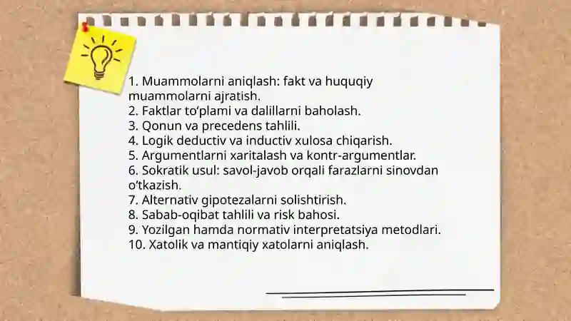 Huquqshunos faoliyatida tanqidiy fikrlashning ahamiyati 4
