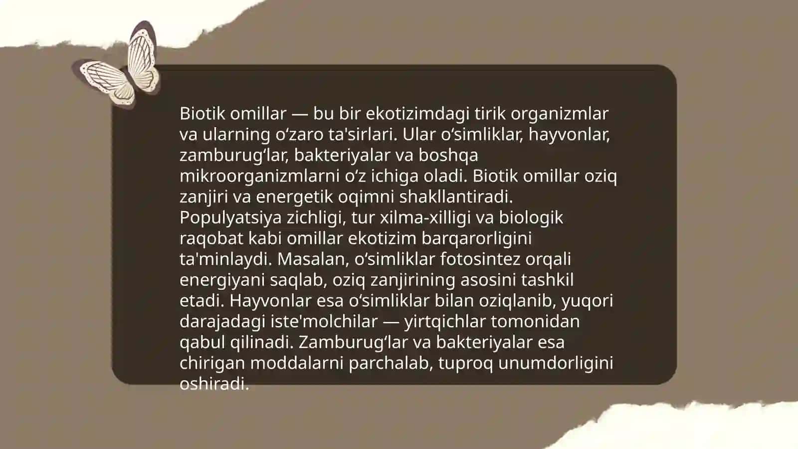 Muhir va ekologik omillar 4