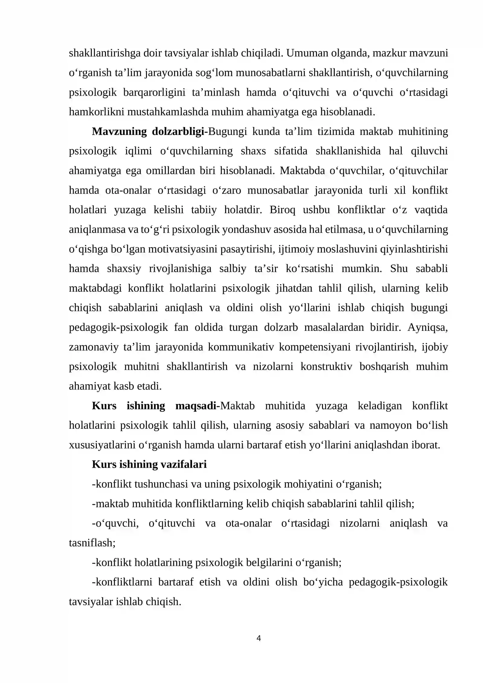 Maktabdagi konflikt holatlarini psixologik tahlil qilish 4