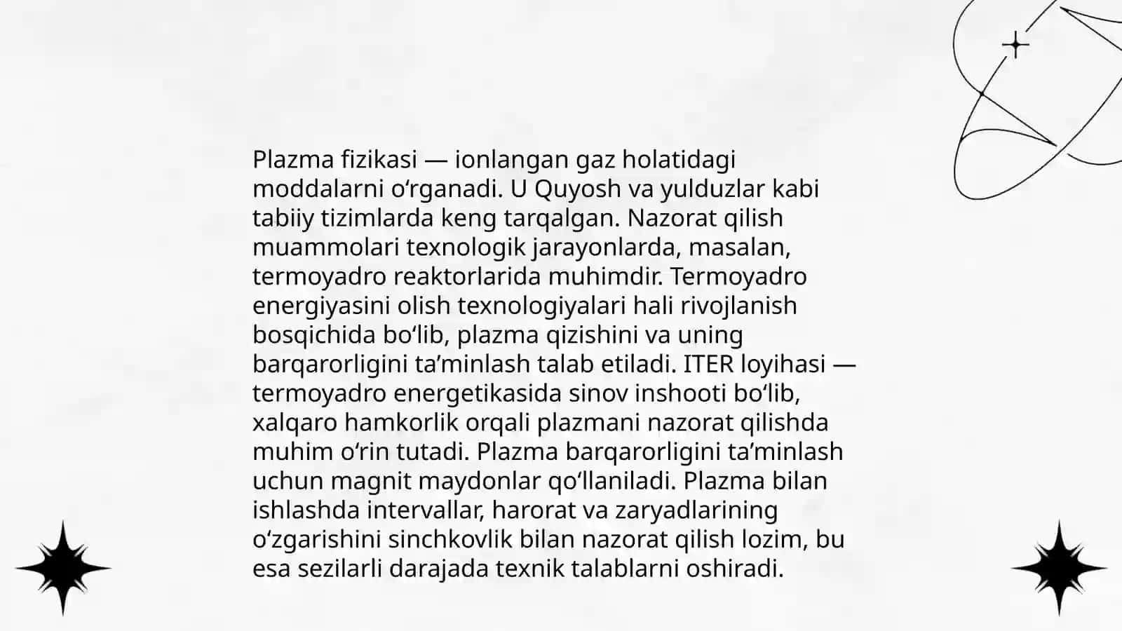 Termoyadro sintez reakciyalarini boshqarish muammosi 4