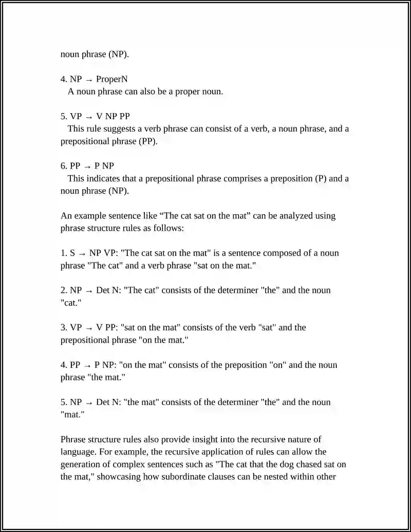 Phrase Structure Rules 4