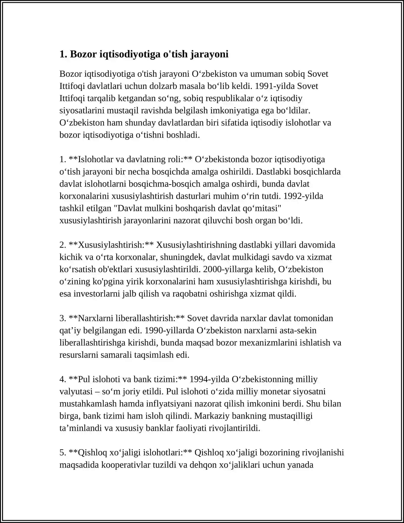 ’ZBEKISTON RESPUBLIKASDA BOZOR MUNOSABATLARI QAROR TOPISHI DAVRIDA IJTIMOIY TAMINOTNING ASOSIY XUSUSIYATLARI 4