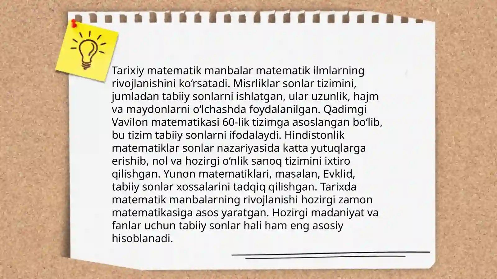 Natural son va nol tushunchasining vujudga kelishi tarixini oʻrganish 4
